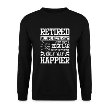 Heureux acupuncteur à la retraite - Sweat-shirt Unisexe - noir - Devant - Alina (178cm) & Michal (187cm)