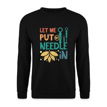 Laissez-moi mettre mon aiguille en acupuncture - Sweat-shirt Unisexe - noir - Devant - Alina (178cm) & Michal (187cm)