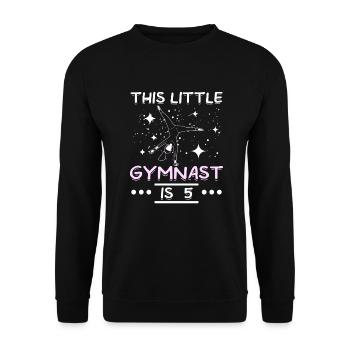 Cette petite gymnaste a 5 ans - Sweat-shirt Unisexe - noir - Devant - Alina (178cm) & Michal (187cm)