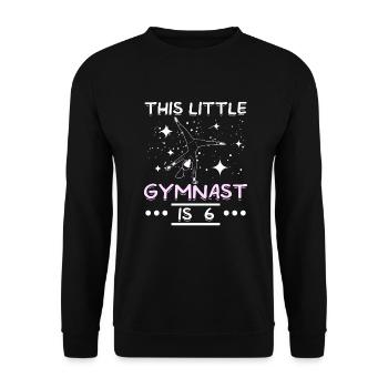 Cette petite gymnaste a 6 ans - Sweat-shirt Unisexe - noir - Devant - Alina (178cm) & Michal (187cm)