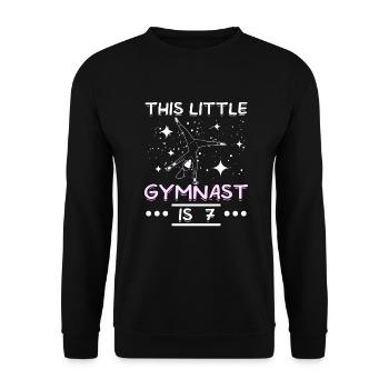 Cette petite gymnaste a 7 ans - Sweat-shirt Unisexe - noir - Devant - Alina (178cm) & Michal (187cm)