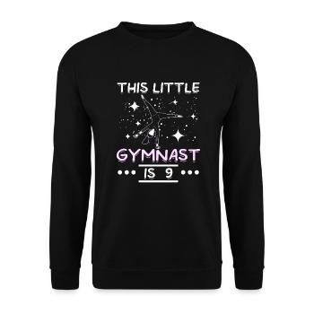 Cette petite gymnaste a 9 ans - Sweat-shirt Unisexe - noir - Devant - Alina (178cm) & Michal (187cm)