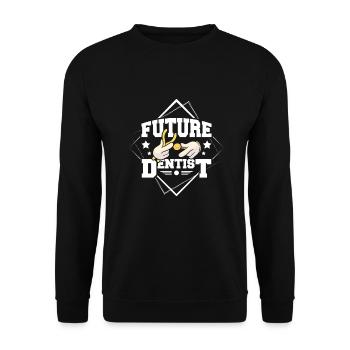Futur dentiste - Sweat-shirt Unisexe - noir - Devant - Alina (178cm) & Michal (187cm)