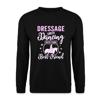 Le dressage, c’est comme danser avec son meilleur ami - Sweat-shirt Unisexe - noir - Devant - Alina (178cm) & Michal (187cm)