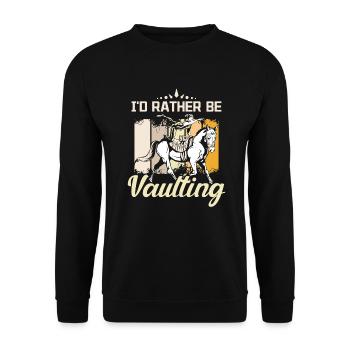Je préfère voûter - Sweat-shirt Unisexe - noir - Devant - Alina (178cm) & Michal (187cm)