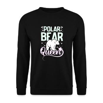 Polar bear queen - Unisex Pullover - Schwarz - Vorne - Alina (178cm) & Michal (187cm)