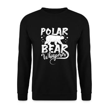Polar bear whisperer - Unisex Pullover - Schwarz - Vorne - Alina (178cm) & Michal (187cm)
