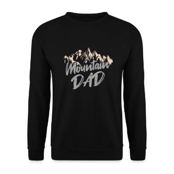 Père Alpinisme Montagne papa - Sweat-shirt Unisexe - noir - Devant - Alina (178cm) & Michal (187cm)