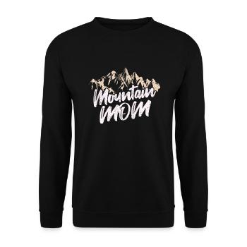 Father Mountaineering Mountain mom - Unisex Sweatshirt - black - Front - Alina (178cm) & Michal (187cm)