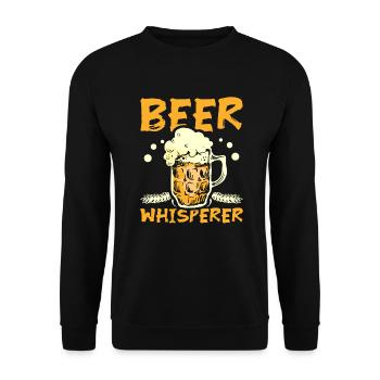 Beer Whisperer - Unisex Sweatshirt - black - Front - Alina (178cm) & Michal (187cm)