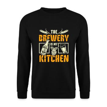 La brasserie est ma cuisine - Sweat-shirt Unisexe - noir - Devant - Alina (178cm) & Michal (187cm)