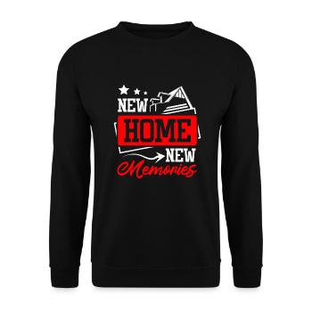 New home new memories - Unisex Sweatshirt - black - Front - Alina (178cm) & Michal (187cm)