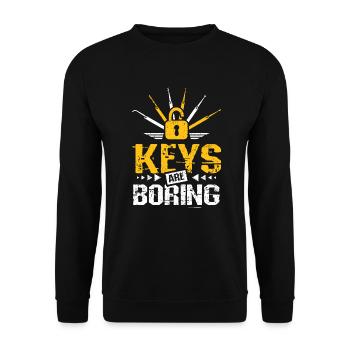 Keys are boring locksmith - Unisex Sweatshirt - black - Front - Alina (178cm) & Michal (187cm)