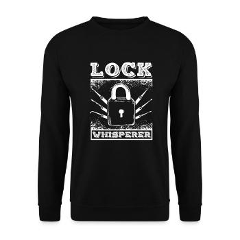 Lock whisperer locksmith - Unisex Sweatshirt - black - Front - Alina (178cm) & Michal (187cm)