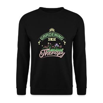 Gardening is my therapy - Unisex Pullover - Schwarz - Vorne - Alina (178cm) & Michal (187cm)