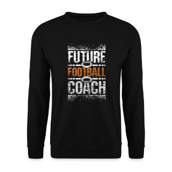 Futute football coach - Unisex Pullover - Schwarz - Vorne - Alina (178cm) & Michal (187cm)