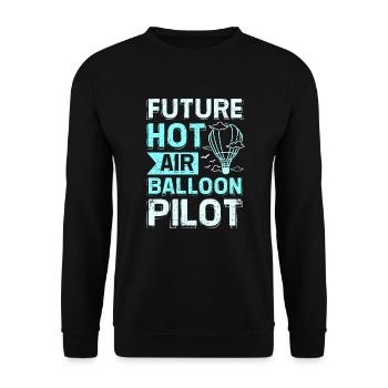 Future montgolfière - Sweat-shirt Unisexe - noir - Devant - Alina (178cm) & Michal (187cm)