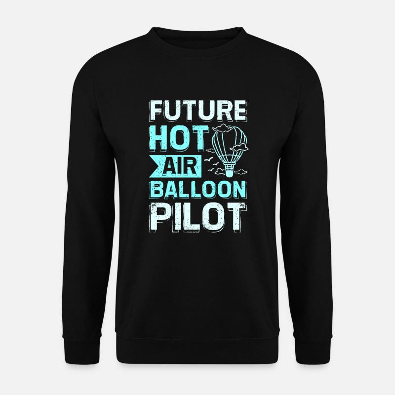 Future hot air balloon - Unisex Pullover - Schwarz