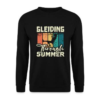 Gliding through summer zipline - Unisex Pullover - Schwarz - Vorne - Alina (178cm) & Michal (187cm)