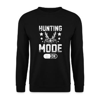 Hunting mode on - Unisex Sweatshirt - black - Front - Alina (178cm) & Michal (187cm)