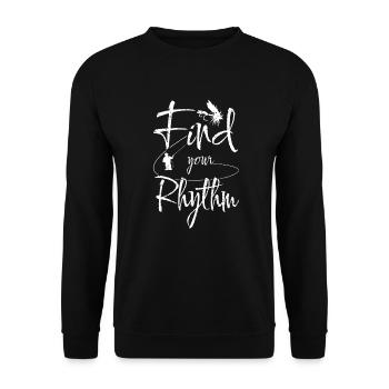 Trouvez votre pêche à la mouche en rimes - Sweat-shirt Unisexe - noir - Devant - Alina (178cm) & Michal (187cm)