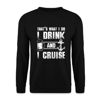Beer and Cruise - Unisex Sweatshirt - black - Front - Alina (178cm) & Michal (187cm)