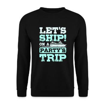 Croisière à bord d’un voyage de fête - Sweat-shirt Unisexe - noir - Devant - Alina (178cm) & Michal (187cm)