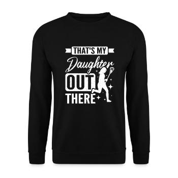 That's my daughter out there Lacrosse - Unisex Sweatshirt - black - Front - Alina (178cm) & Michal (187cm)