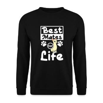 Best mates for life dog chihuahua - Unisex Sweatshirt - black - Front - Alina (178cm) & Michal (187cm)