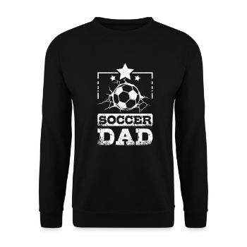 Fathers day Daddy Soccer Dad - Unisex Sweatshirt - black - Front - Alina (178cm) & Michal (187cm)