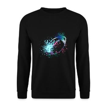 American football splash - Unisex Sweatshirt - black - Front - Alina (178cm) & Michal (187cm)