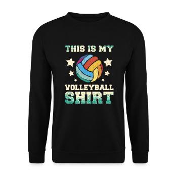 This is my volleyball - Unisex Pullover - Schwarz - Vorne - Alina (178cm) & Michal (187cm)