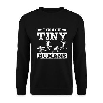 I coach tiny humans volleyball coach - Unisex Pullover - Schwarz - Vorne - Alina (178cm) & Michal (187cm)