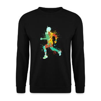 Splash Running Jogging - Sweat-shirt Unisexe - noir - Devant - Alina (178cm) & Michal (187cm)