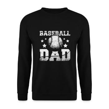 Papa de la fête des pères Papa de baseball - Sweat-shirt Unisexe - noir - Devant - Alina (178cm) & Michal (187cm)