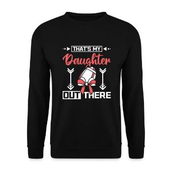 C’est ma fille là-bas Rugby - Sweat-shirt Unisexe - noir - Devant - Alina (178cm) & Michal (187cm)
