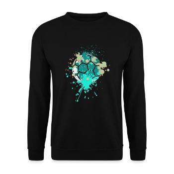 Splash Art Handball - Unisex Pullover - Schwarz - Vorne - Alina (178cm) & Michal (187cm)