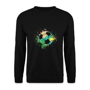 Splash Art Soccer - Unisex Sweatshirt - black - Front - Alina (178cm) & Michal (187cm)