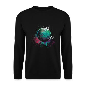 Splash Art Golf Balle de golf - Sweat-shirt Unisexe - noir - Devant - Alina (178cm) & Michal (187cm)