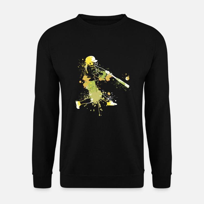 Splash Art Softball Player - Unisex Pullover - Schwarz
