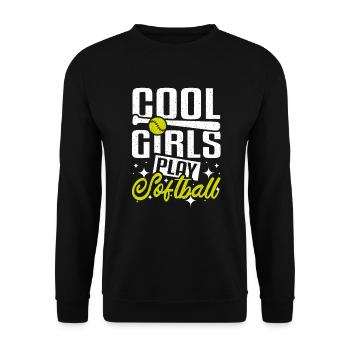 Des filles cool jouent au softball - Sweat-shirt Unisexe - noir - Devant - Alina (178cm) & Michal (187cm)