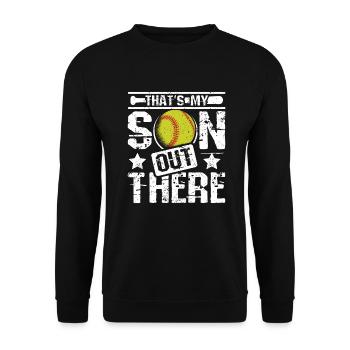 C’est mon fils là-bas qui joue au softball - Sweat-shirt Unisexe - noir - Devant - Alina (178cm) & Michal (187cm)