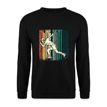 Patin à roues alignées Retro Vintage - Sweat-shirt Unisexe - noir - Devant - Alina (178cm) & Michal (187cm)