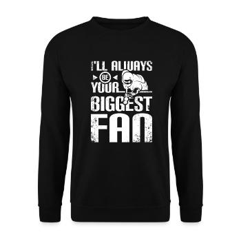 Ich werde immer dein größter Billard Fan sein - Unisex Pullover - Schwarz - Vorne - Alina (178cm) & Michal (187cm)