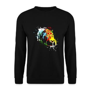 Splash Art Flusspferd Nilpferd Hippo - Sweat-shirt Unisexe - noir - Devant - Alina (178cm) & Michal (187cm)