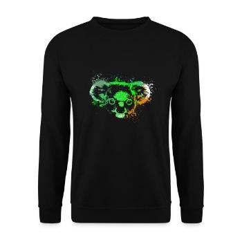Splash Art Koalabär - Unisex Pullover - Schwarz - Vorne - Alina (178cm) & Michal (187cm)