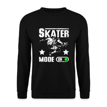 Skater mode on - Unisex Sweatshirt - black - Front - Alina (178cm) & Michal (187cm)