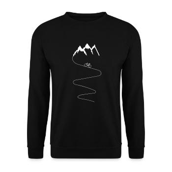 Montagnes Gravel Road Bike Cycliste Cycliste - Sweat-shirt Unisexe - noir - Devant - Alina (178cm) & Michal (187cm)