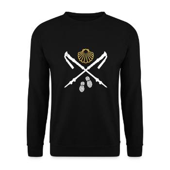 Camino de Santiago Camino de Santiago Pèlerins - Sweat-shirt Unisexe - noir - Devant - Alina (178cm) & Michal (187cm)