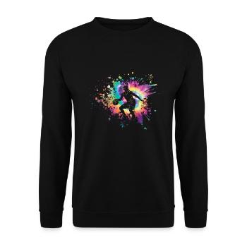 Tie dye Basketball Filles - Sweat-shirt Unisexe - noir - Devant - Alina (178cm) & Michal (187cm)